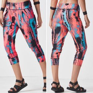 3 for 30! 
Fabletics Yogi Slouchy Harem Capri Heat Wave Print Yoga Pilates